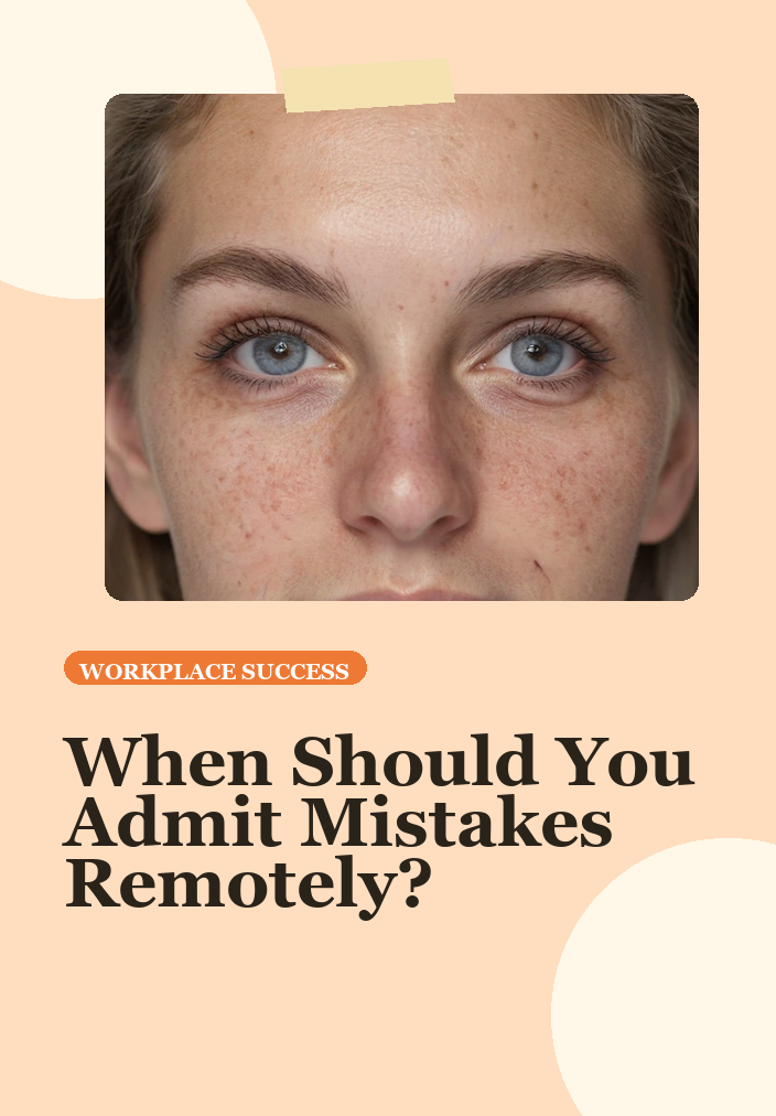 Choosing the Right Moment to Own Up to Mistakes as a Remote Worker