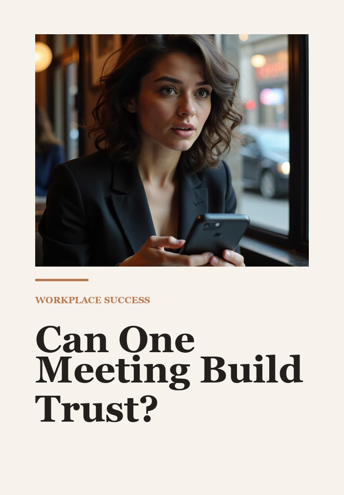 Establishing Managerial Trust in Just One Productive Meeting