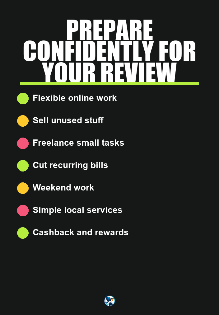 What key factors should you consider when preparing for your performance review?